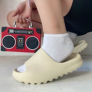 Cream Non Branded Foam Slides